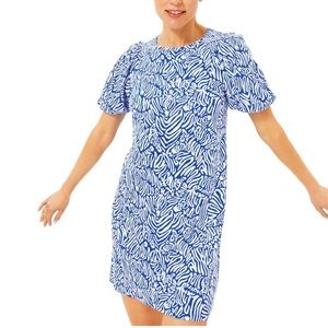 Lilly Pulitzer Rosen T shirt Dress Martinique Blue Size M NWT